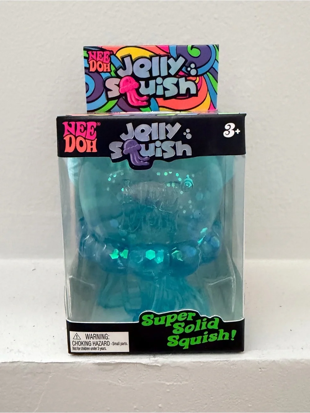 NeeDoh JellySquish Super Solid Squish - Blue